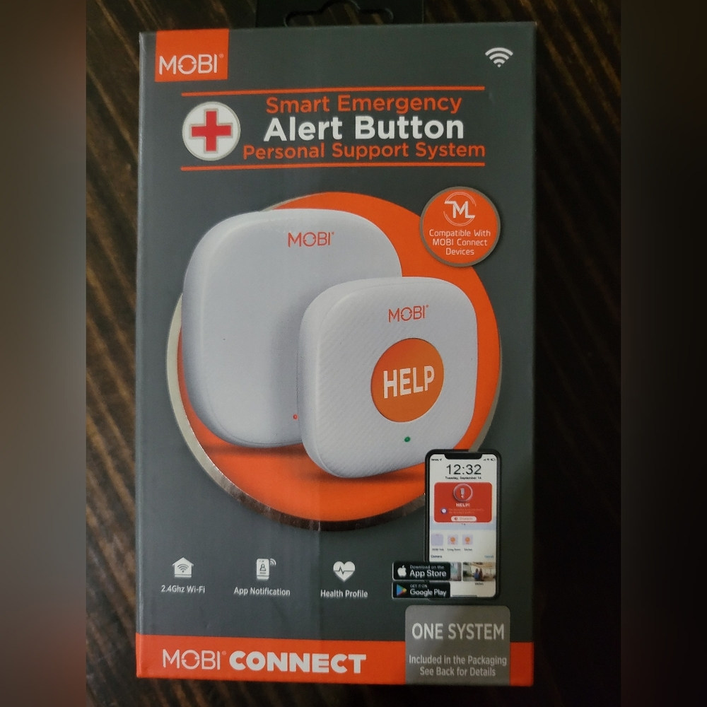 Smart Emergency Alert Button - White